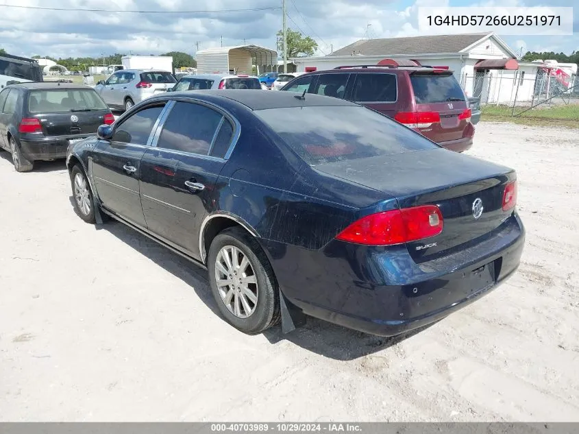 2006 Buick Lucerne Cxl VIN: 1G4HD57266U251971 Lot: 40703989