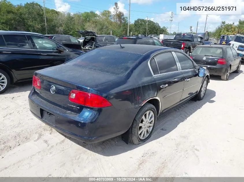 2006 Buick Lucerne Cxl VIN: 1G4HD57266U251971 Lot: 40703989