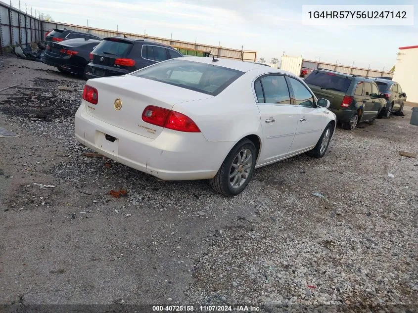 2006 Buick Lucerne Cxl VIN: 1G4HR57Y56U247142 Lot: 40725158