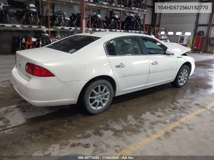 2006 Buick Lucerne Cxl VIN: 1G4HD57256U152770 Lot: 40773252