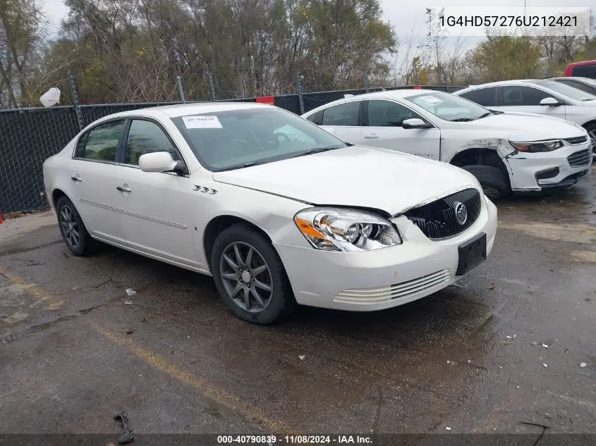 2006 Buick Lucerne Cxl VIN: 1G4HD57276U212421 Lot: 40790839