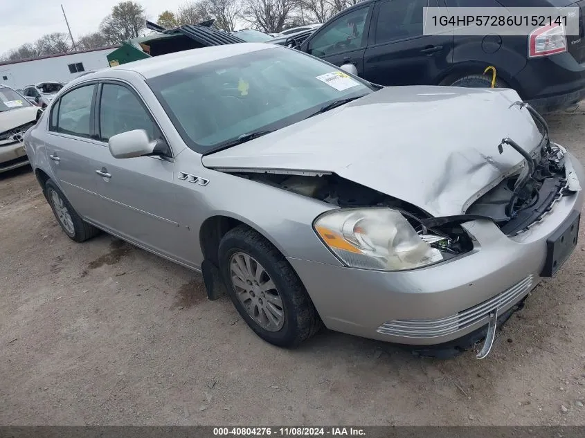 2006 Buick Lucerne Cx VIN: 1G4HP57286U152141 Lot: 40804276