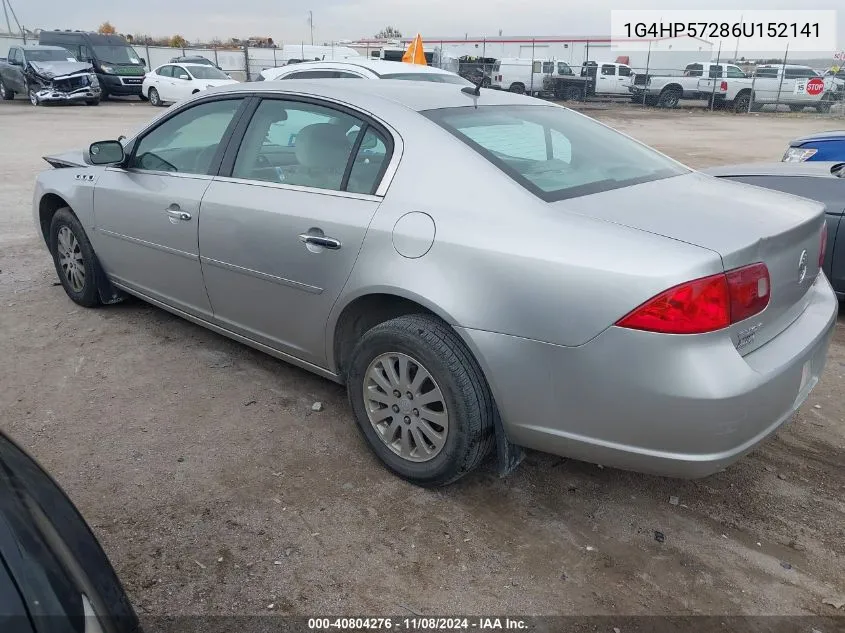 2006 Buick Lucerne Cx VIN: 1G4HP57286U152141 Lot: 40804276