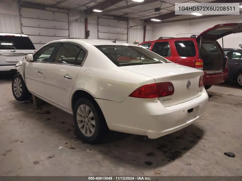 2006 Buick Lucerne Cxl VIN: 1G4HD572X6U208511 Lot: 40813049