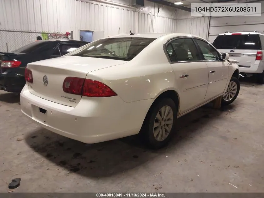 2006 Buick Lucerne Cxl VIN: 1G4HD572X6U208511 Lot: 40813049