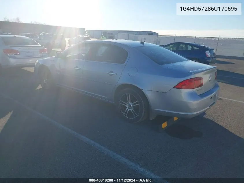 2006 Buick Lucerne Cxl VIN: 1G4HD57286U170695 Lot: 40819288