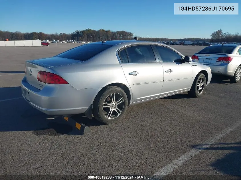 2006 Buick Lucerne Cxl VIN: 1G4HD57286U170695 Lot: 40819288