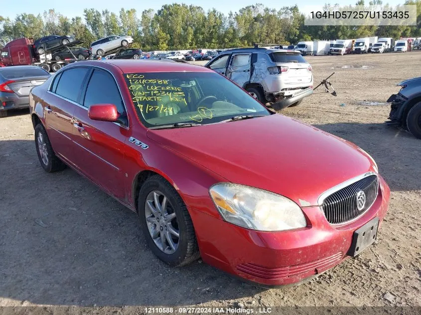 2007 Buick Lucerne VIN: 1G4HD57257U153435 Lot: 12110588