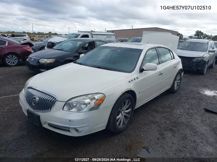 2007 Buick Lucerne VIN: 1G4HE57Y07U102510 Lot: 12112027