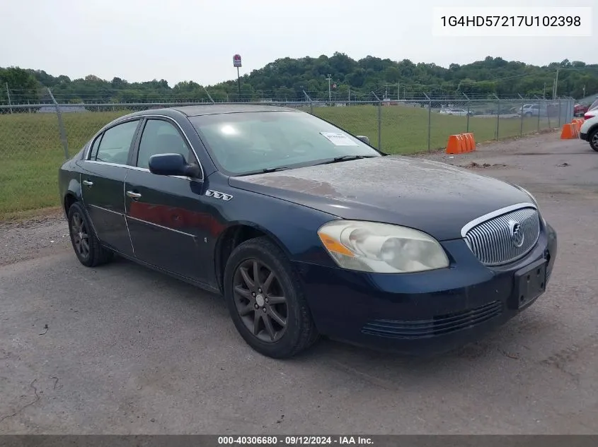 1G4HD57217U102398 2007 Buick Lucerne Cxl