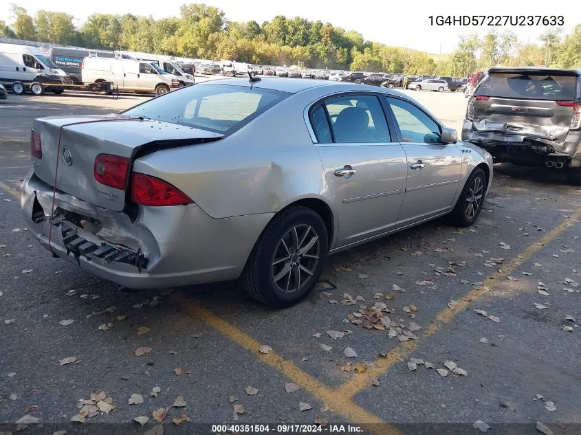 2007 Buick Lucerne Cxl VIN: 1G4HD57227U237633 Lot: 40351504