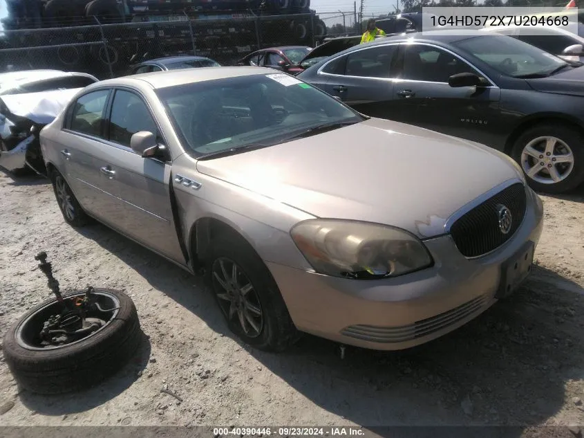 2007 Buick Lucerne Cxl VIN: 1G4HD572X7U204668 Lot: 40390446