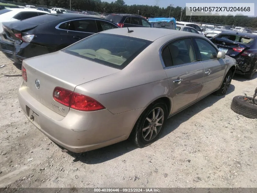 2007 Buick Lucerne Cxl VIN: 1G4HD572X7U204668 Lot: 40390446