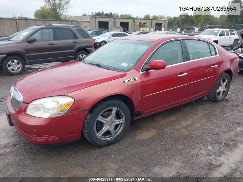 2007 Buick Lucerne Cxl VIN: 1G4HD57287U233554 Lot: 40420977