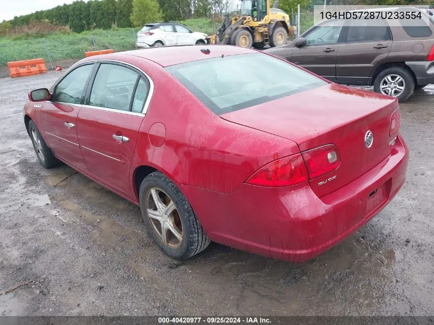 2007 Buick Lucerne Cxl VIN: 1G4HD57287U233554 Lot: 40420977