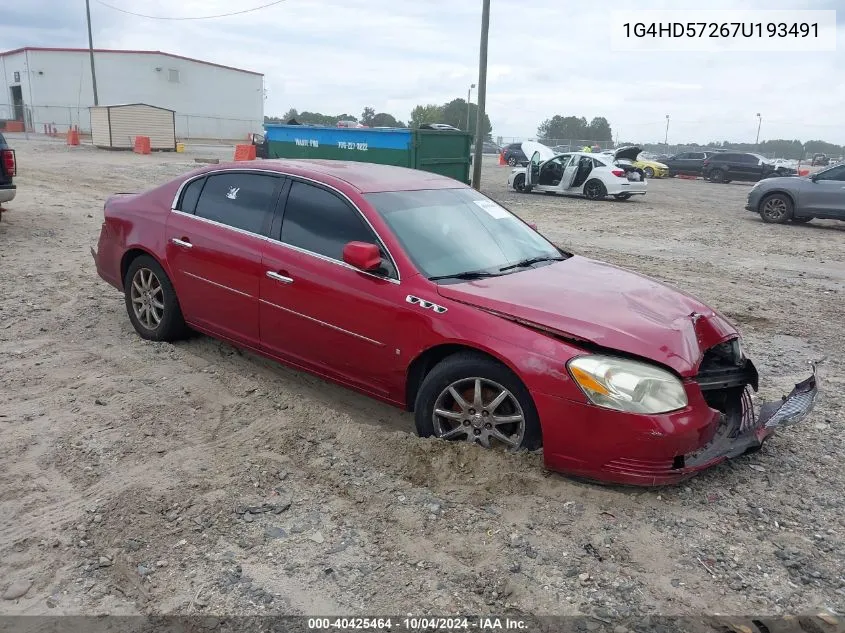 2007 Buick Lucerne Cxl VIN: 1G4HD57267U193491 Lot: 40425464