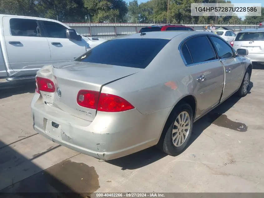 2007 Buick Lucerne Cx VIN: 1G4HP57287U228586 Lot: 40452266