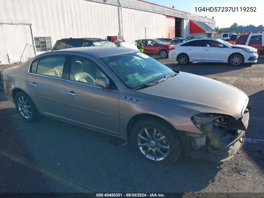 2007 Buick Lucerne Cxl VIN: 1G4HD57237U119252 Lot: 40456301