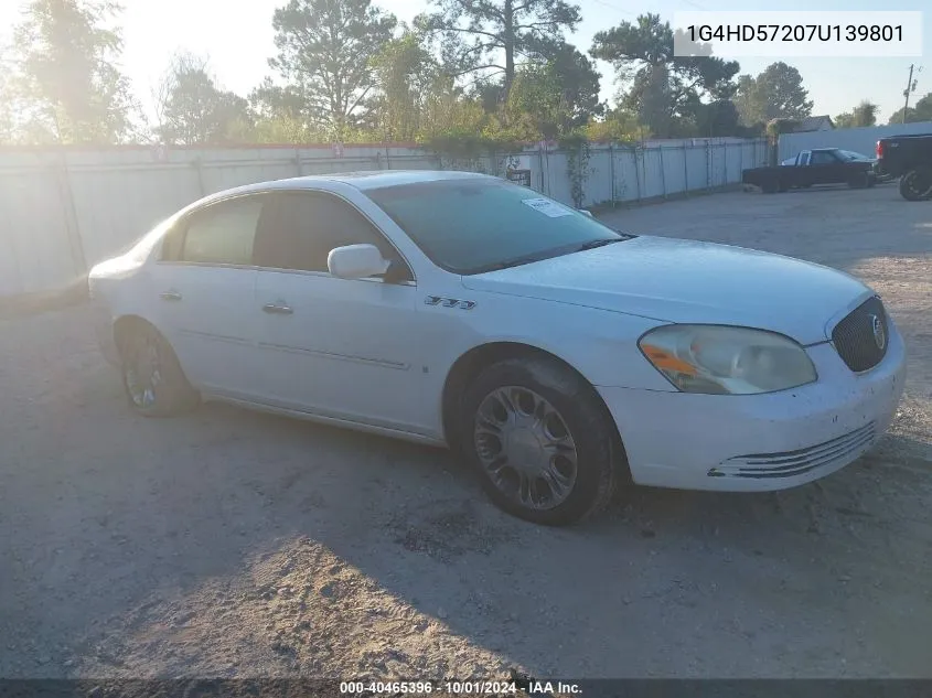 2007 Buick Lucerne Cxl VIN: 1G4HD57207U139801 Lot: 40465396