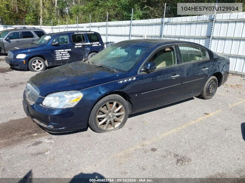 2007 Buick Lucerne Cxs VIN: 1G4HE57Y07U129934 Lot: 40483784