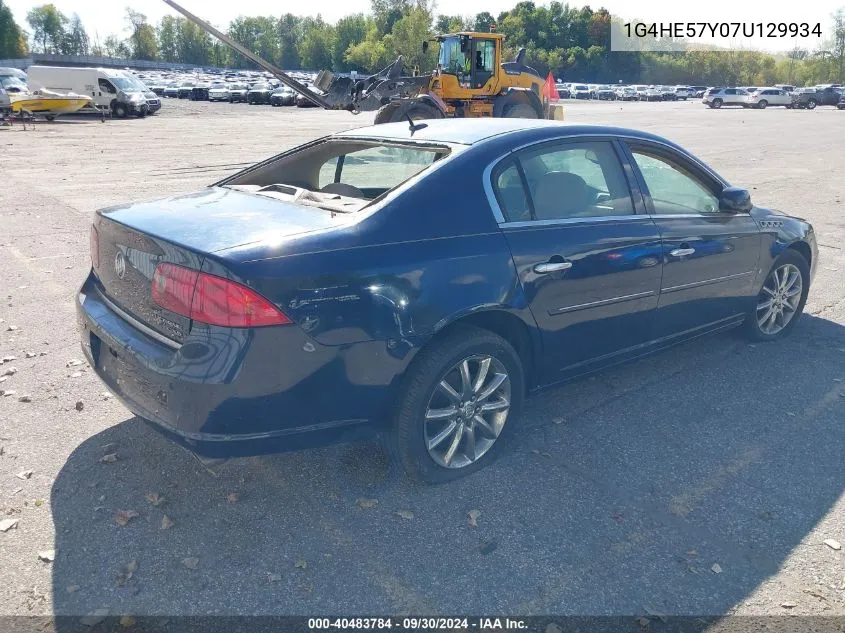 2007 Buick Lucerne Cxs VIN: 1G4HE57Y07U129934 Lot: 40483784