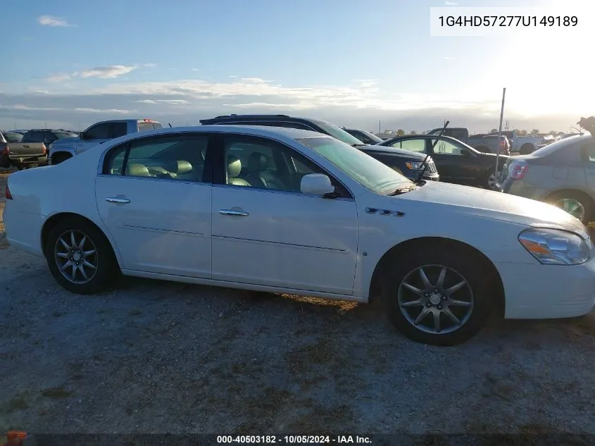 2007 Buick Lucerne Cxl VIN: 1G4HD57277U149189 Lot: 40503182