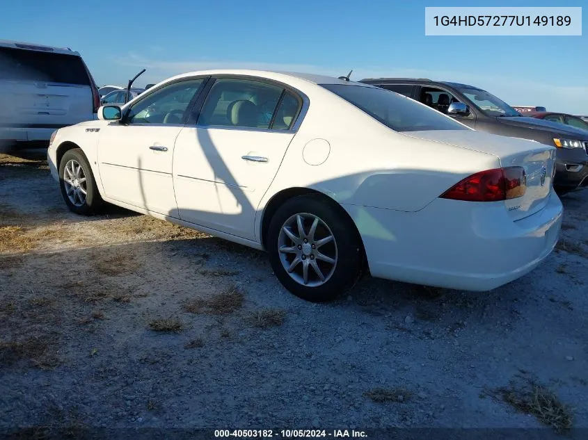 2007 Buick Lucerne Cxl VIN: 1G4HD57277U149189 Lot: 40503182