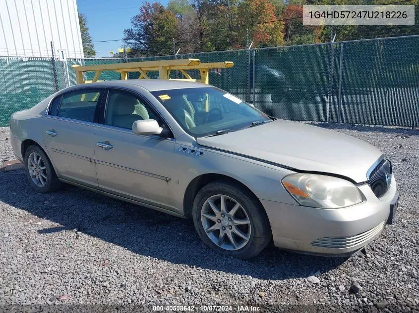 2007 Buick Lucerne Cxl VIN: 1G4HD57247U218226 Lot: 40508642