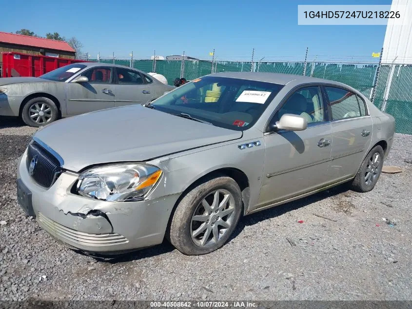 2007 Buick Lucerne Cxl VIN: 1G4HD57247U218226 Lot: 40508642