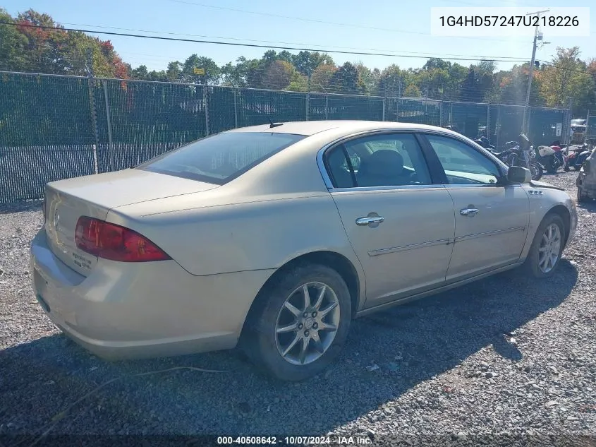 2007 Buick Lucerne Cxl VIN: 1G4HD57247U218226 Lot: 40508642