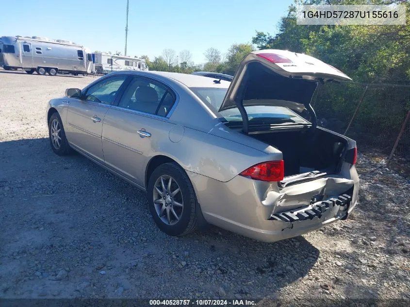 2007 Buick Lucerne Cxl VIN: 1G4HD57287U155616 Lot: 40528757