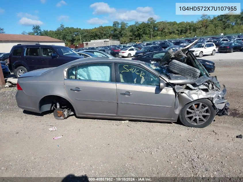 2007 Buick Lucerne Cxl VIN: 1G4HD572X7U107955 Lot: 40557952