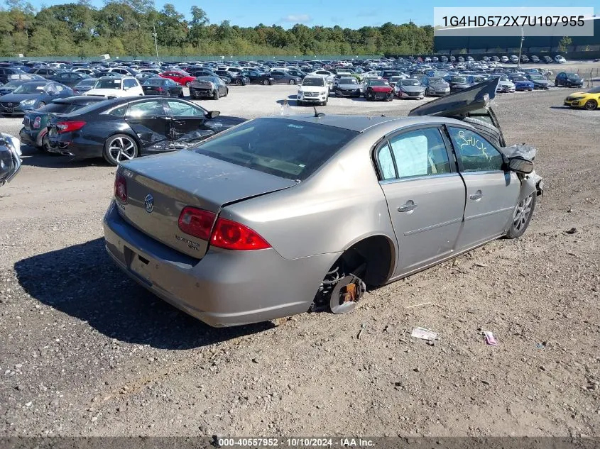 2007 Buick Lucerne Cxl VIN: 1G4HD572X7U107955 Lot: 40557952