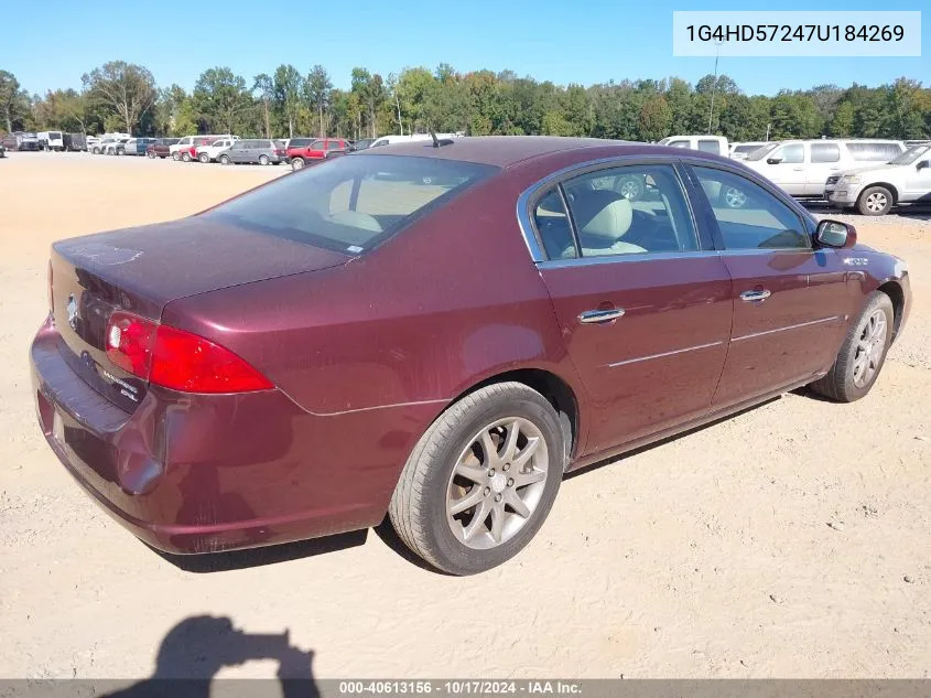 2007 Buick Lucerne Cxl VIN: 1G4HD57247U184269 Lot: 40613156