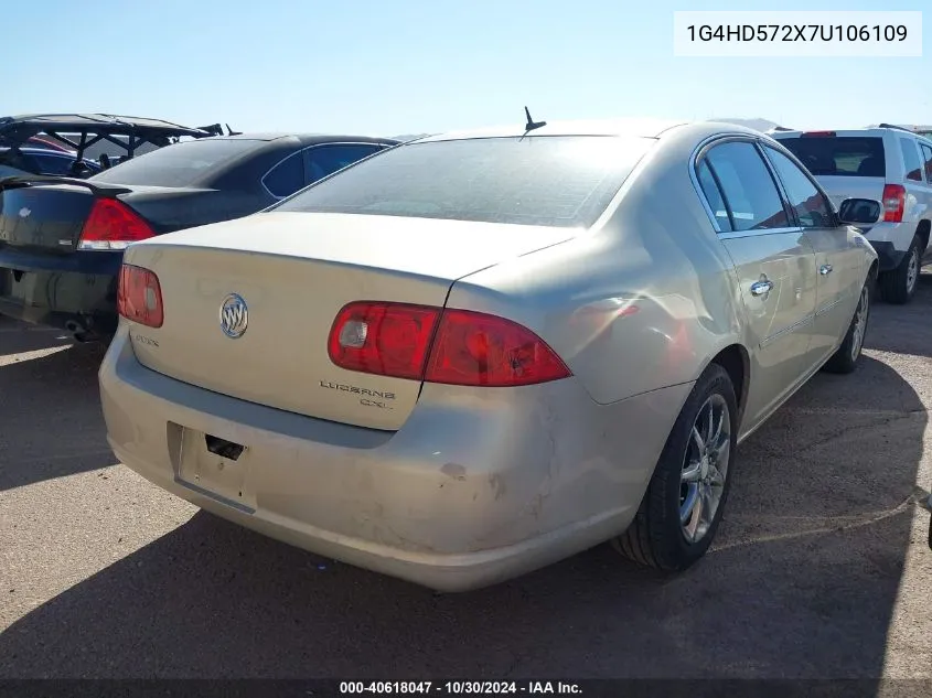 2007 Buick Lucerne Cxl VIN: 1G4HD572X7U106109 Lot: 40618047