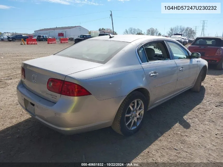 2007 Buick Lucerne Cxl VIN: 1G4HD57247U230232 Lot: 40651832