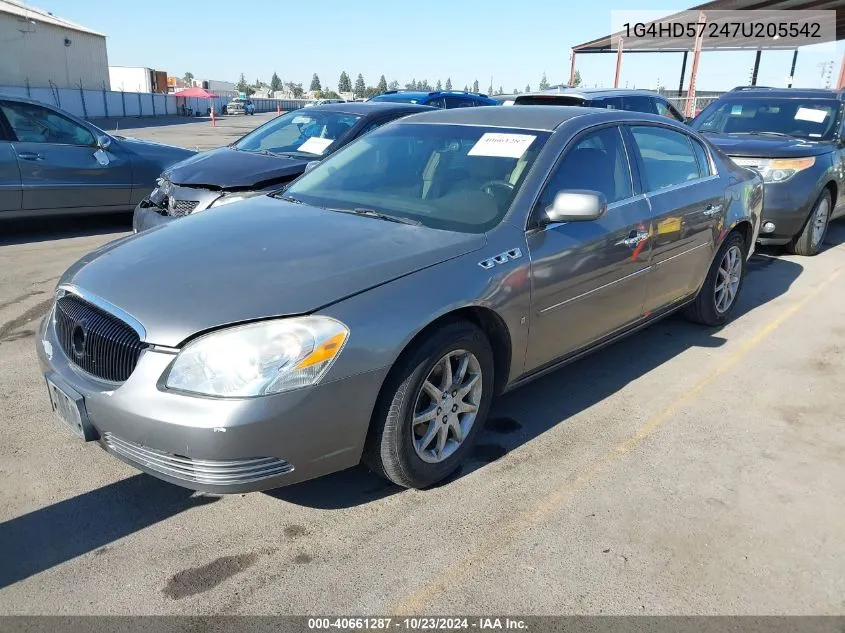 2007 Buick Lucerne Cxl VIN: 1G4HD57247U205542 Lot: 40661287