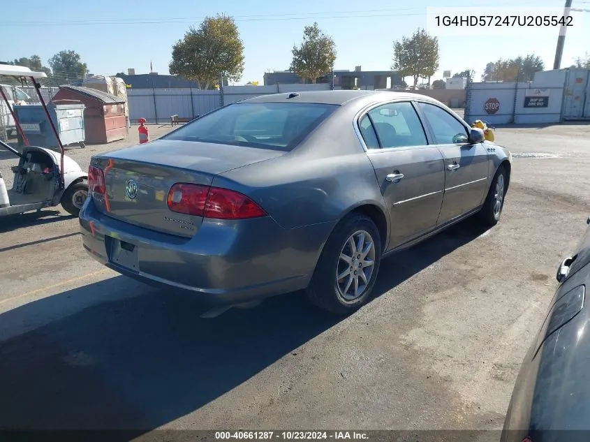 2007 Buick Lucerne Cxl VIN: 1G4HD57247U205542 Lot: 40661287