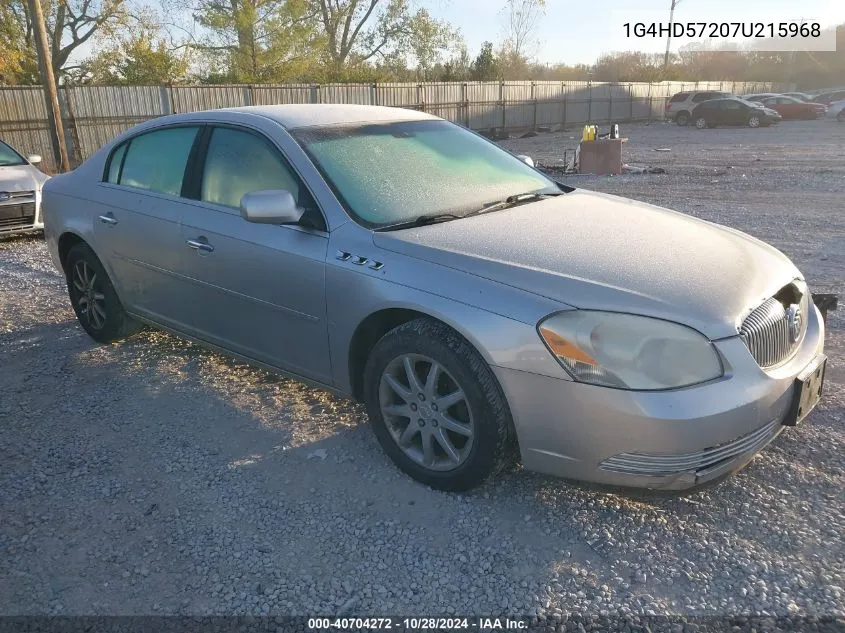 2007 Buick Lucerne Cxl VIN: 1G4HD57207U215968 Lot: 40704272