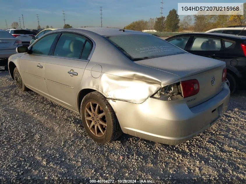 2007 Buick Lucerne Cxl VIN: 1G4HD57207U215968 Lot: 40704272