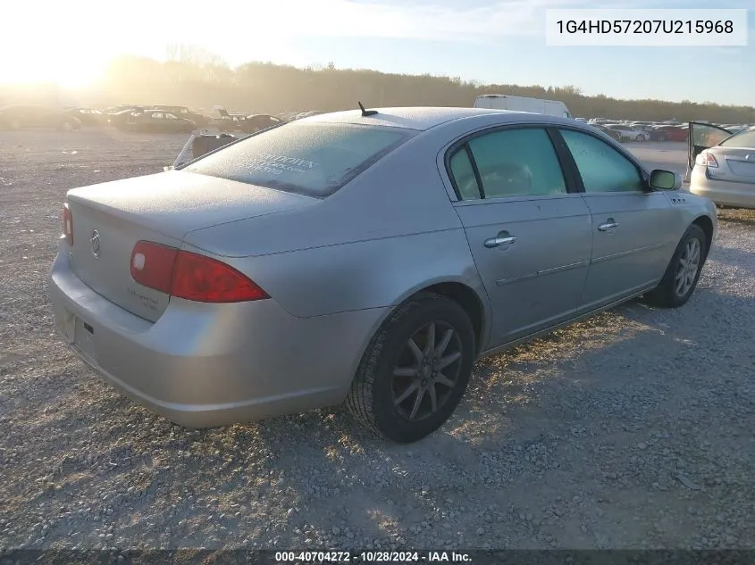 2007 Buick Lucerne Cxl VIN: 1G4HD57207U215968 Lot: 40704272