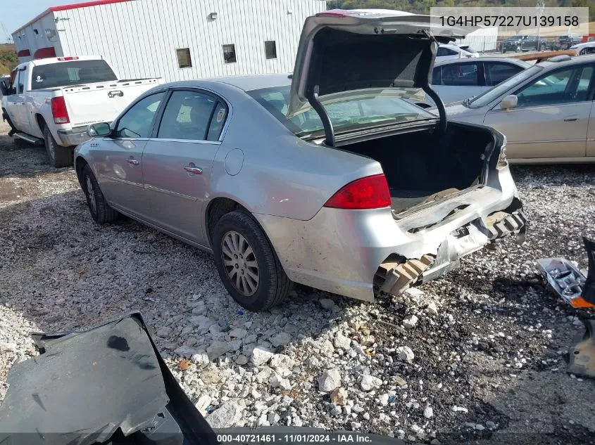 2007 Buick Lucerne Cx VIN: 1G4HP57227U139158 Lot: 40721461