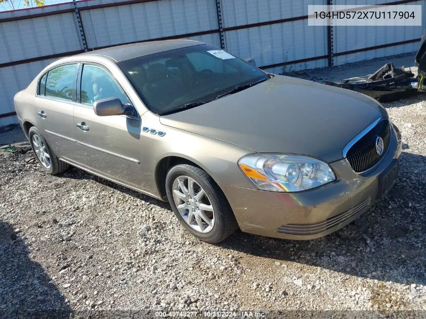 2007 Buick Lucerne Cxl VIN: 1G4HD572X7U117904 Lot: 40748277