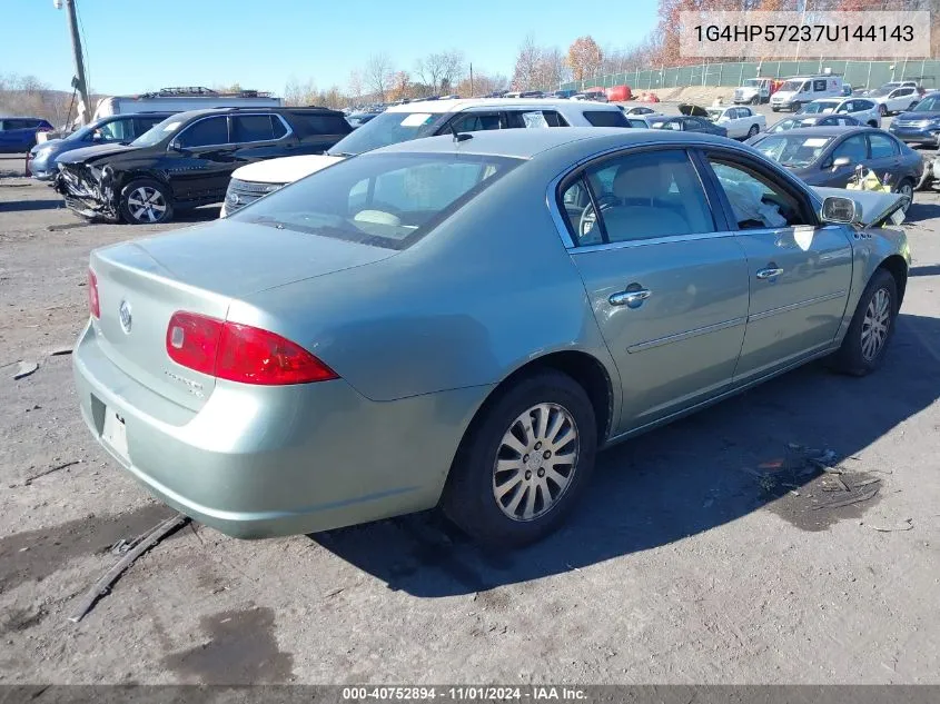 2007 Buick Lucerne Cx VIN: 1G4HP57237U144143 Lot: 40752894