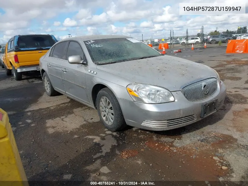 2007 Buick Lucerne Cx VIN: 1G4HP57287U159947 Lot: 40755241