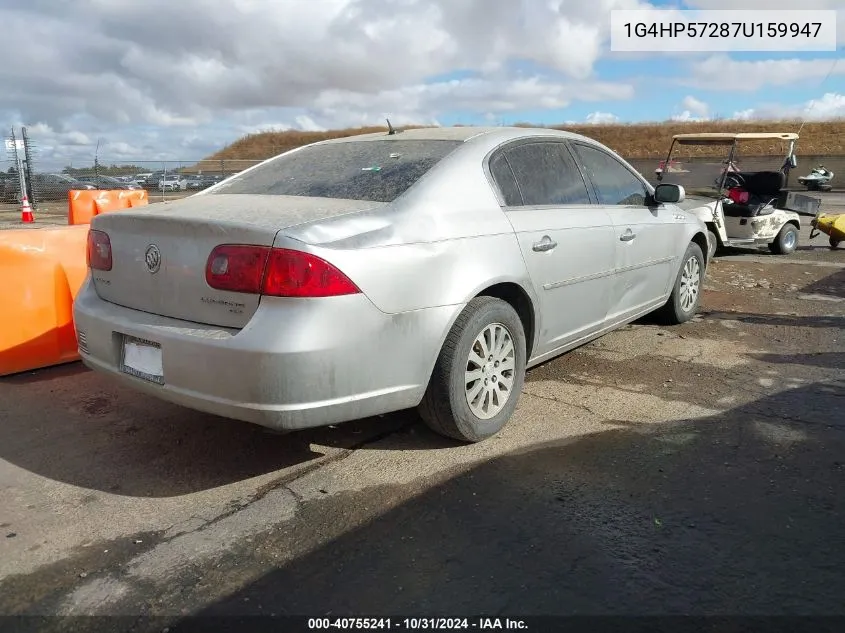 2007 Buick Lucerne Cx VIN: 1G4HP57287U159947 Lot: 40755241