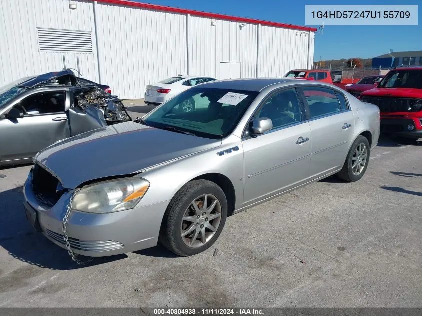 2007 Buick Lucerne Cxl VIN: 1G4HD57247U155709 Lot: 40804938