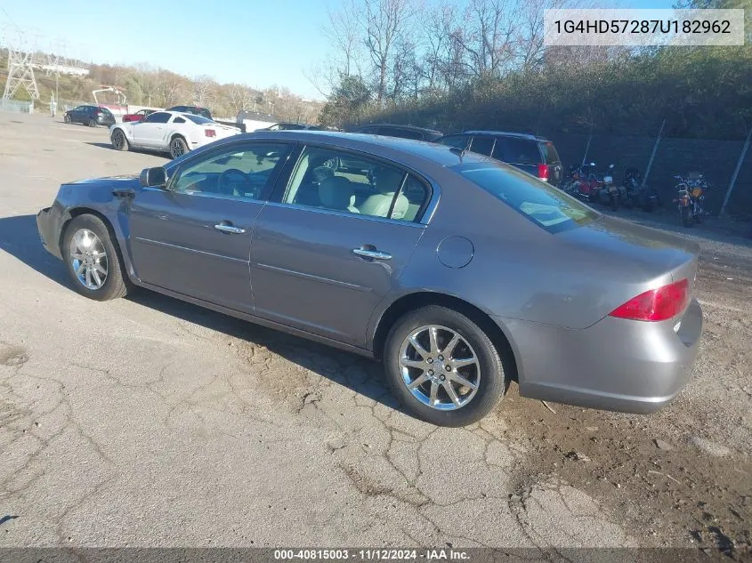 2007 Buick Lucerne Cxl VIN: 1G4HD57287U182962 Lot: 40815003