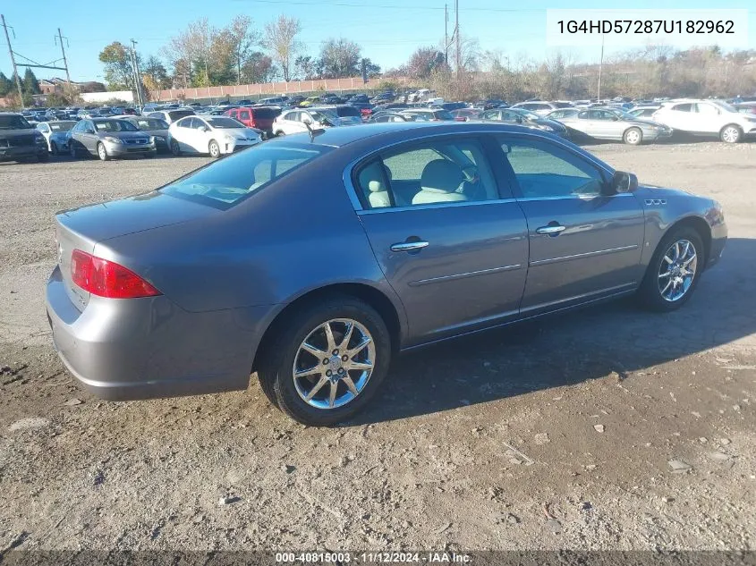 2007 Buick Lucerne Cxl VIN: 1G4HD57287U182962 Lot: 40815003