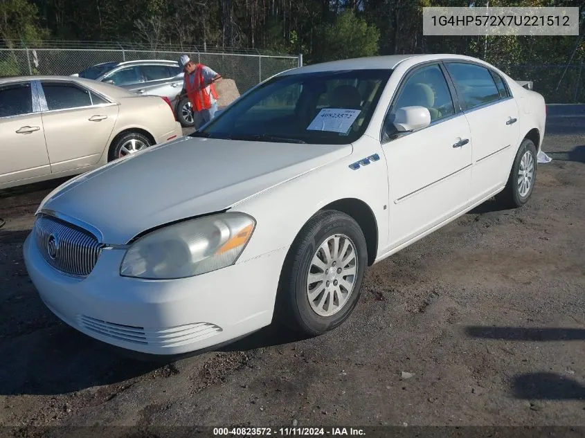 2007 Buick Lucerne Cx VIN: 1G4HP572X7U221512 Lot: 40823572